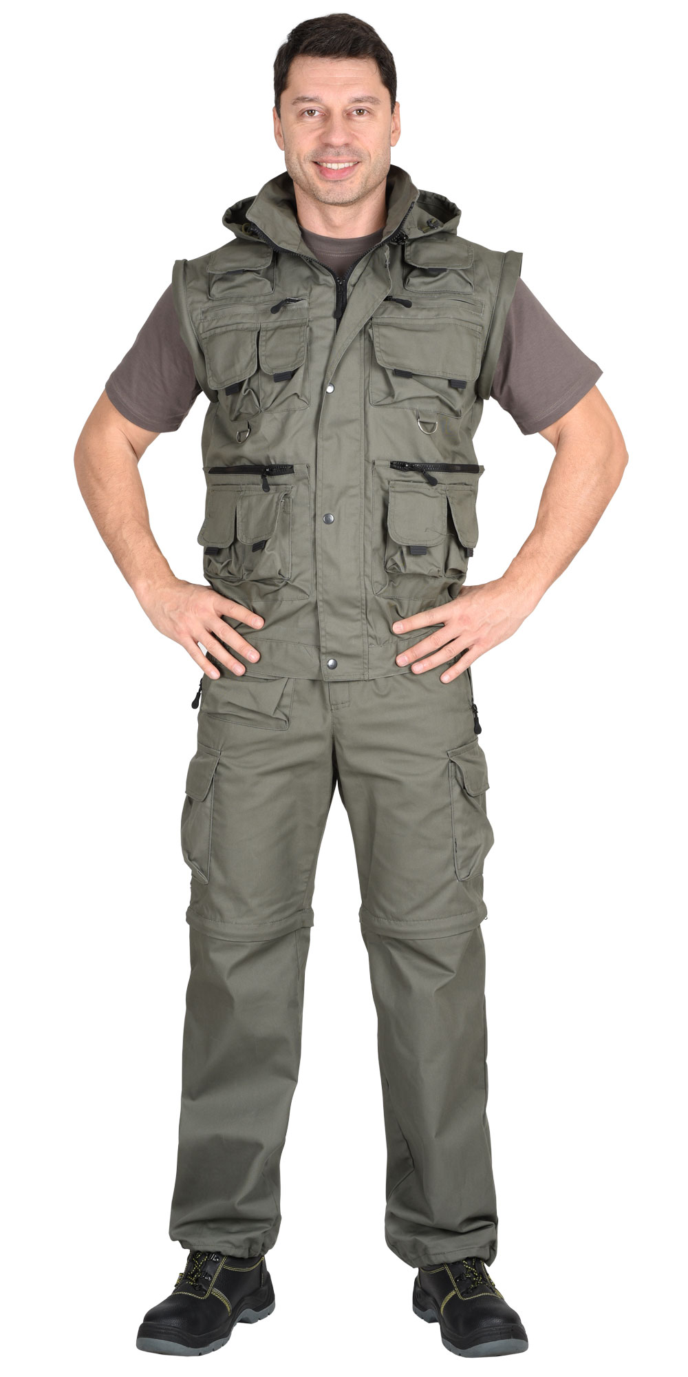 Костюм "СИРИУС-Тигр" куртка, брюки (тк. Rodos 245) Оливковый
